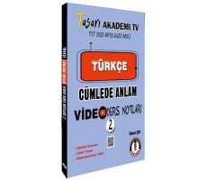 DGS Türkçe Cümlede Anlam Video Ders Notları - 2 - Gizem Şen - Tasarı Eğitim Yayınları