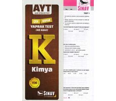 Sınav AYT Kimya Yaprak Test