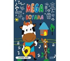 Mega Boyama-Lacivert Kitap - Kolektif - Parıltı Yayınları