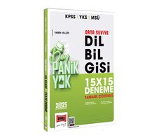 Yargı 2025 KPSS YKS MSÜ Çözümlü Panik Yok Orta Seviye Dil Bilgisi 15x15 Deneme