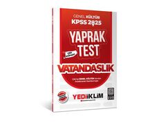 Yediiklim 2025 KPSS Genel Kültür Vatandaşlık Çek Kopart Yaprak Test