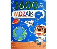 Mozaik Çıkartmalı Boyama Kitabı Mavi 1600den Fazla Çıkartma - Kolektif - 0-6 Yaş Yayınları