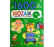 Mozaik Çıkartmalı Boyama Kitabı Yeşil 1600den Fazla Çıkartma - Kolektif - 0-6 Yaş Yayınları