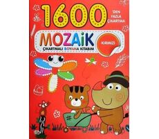 Mozaik Çıkartmalı Boyama Kitabı Kırmızı 1600den Fazla Çıkartma - Kolektif - 0-6 Yaş Yayınları