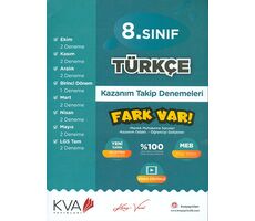 8.Sınıf Türkçe Kazanım Takip Denemeleri KVA Yayınları