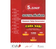 5.Sınıf Sosyal Bilgiler Kazanım Takip Denemeleri KVA Yayınları 2024 öncesi müfredat