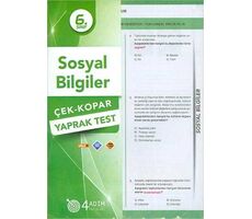 6. Sınıf Sosyal Bilgiler Yaprak Test - Kolektif - 4 Adım Yayınları