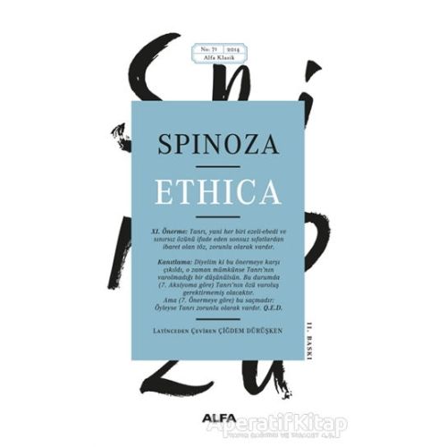 Ethica - Benedictus de Spinoza - Alfa Yayınları