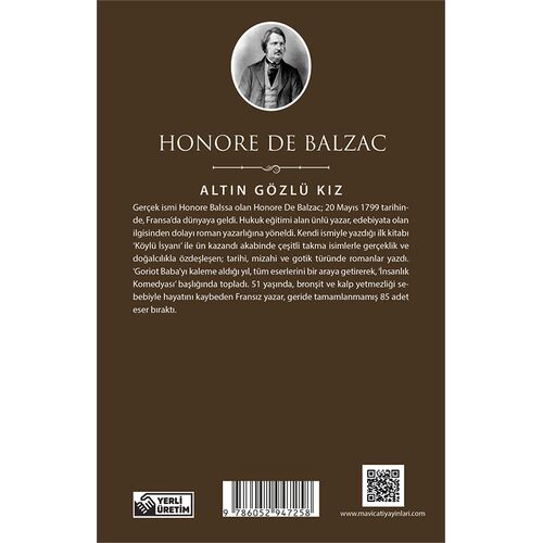 Altın Gözlü Kız - Honore De Balzac - Maviçatı (Dünya Klasikleri)