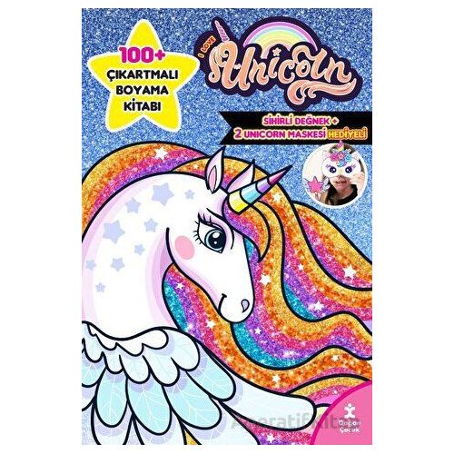I Love Unicorn 100+ Çıkartma Hediyeli Boyama Kitabı - Kolektif - Doğan Çocuk