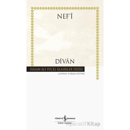 Divan - Nefi - İş Bankası Kültür Yayınları