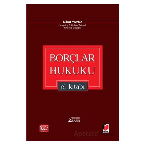 Borçlar Hukuku El Kitabı - Nihat Yavuz - Adalet Yayınevi