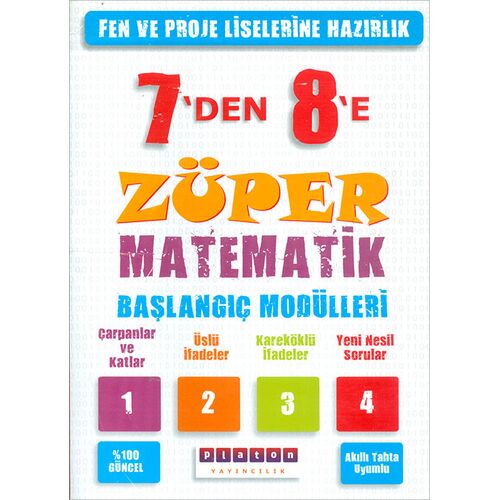 7 den 8 e Züper Matematik Başlangıç Modülleri Platon Yayıncılık