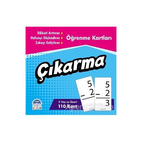 Öğrenme Kartları - Çıkarma - Kolektif - Martı Çocuk Yayınları